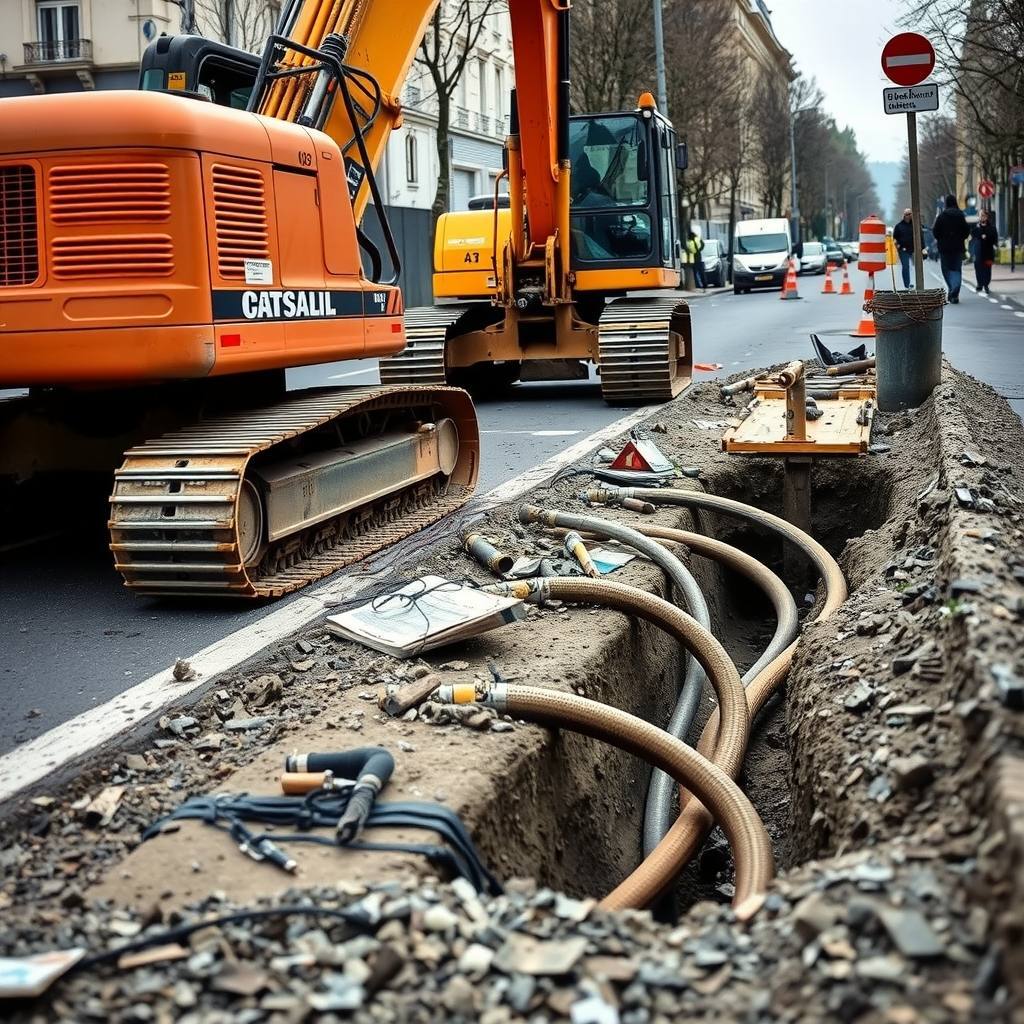 travaux publics à Asnières-sur-Seine (illustration)
