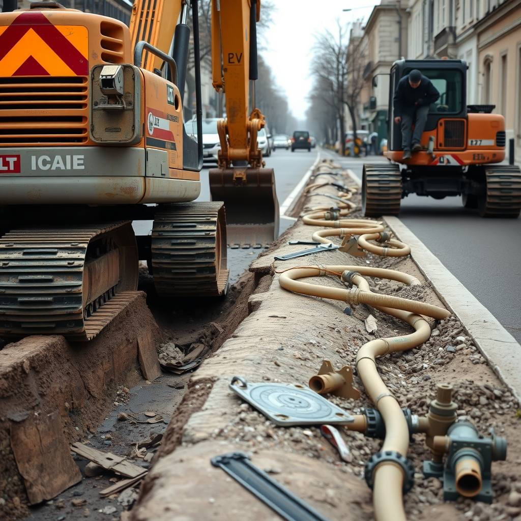 travaux publics à Courbevoie (illustration)